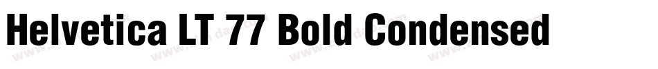 Helvetica LT 77 Bold Condensed字体转换